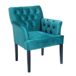 Wygodne krzesło z podłokietnikami do salonu w stylu glamour DALLAS